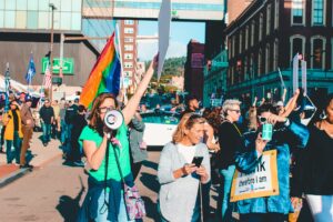 crowd protest